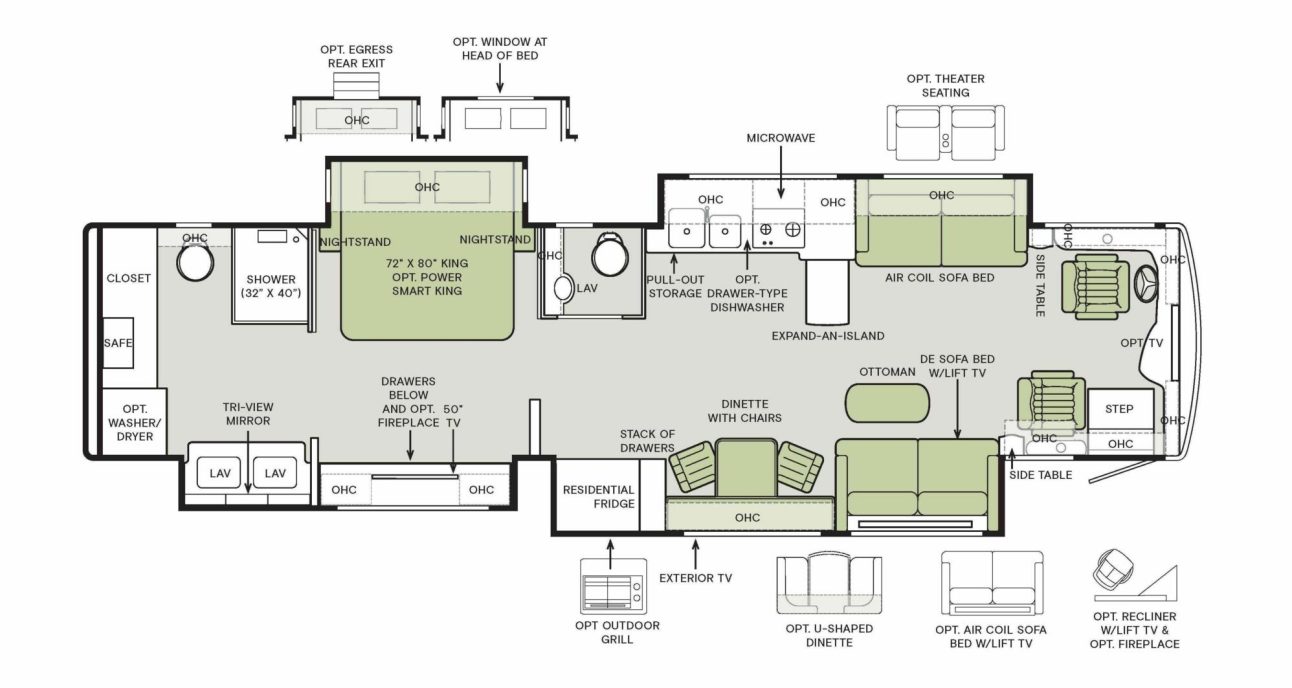 2024 Tiffin Motorhomes Allegro Bus 40IP Floorplan Image